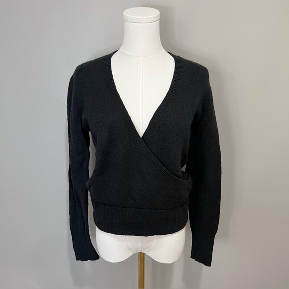 Madewell Faux Wrap Alpaca Wool Blend Sweater Size XS - Picture 1 of 7